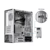 PC korpusas CHIEFTEC BS-20B-OP Midi Tower, juodas, microATX/Mini-ITX, 2x 3,5 col., maks. GPU 27 cm, 1x 5,25 col. lizdas, USB-C
