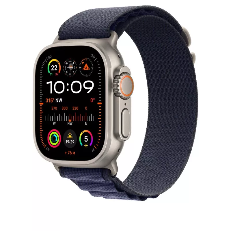 APPLE 49 mm Navy Alpine Loop - S - Natūralios titano apdaila