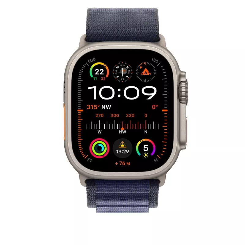 APPLE 49 mm Navy Alpine Loop - S - Natūralios titano apdaila