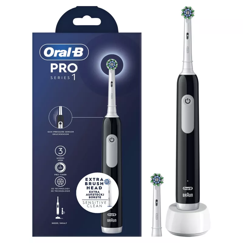 Oral-B Pro Series 1 suaugusiųjų osciliacinis dantų šepetėlis Juoda, Balta