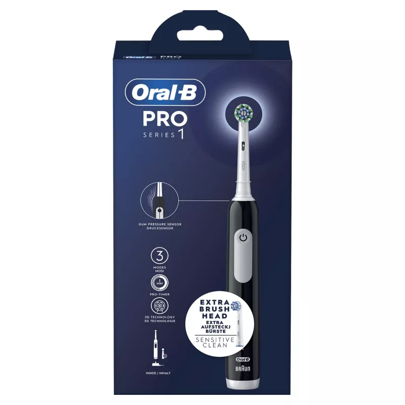 Oral-B Pro Series 1 suaugusiųjų osciliacinis dantų šepetėlis Juoda, Balta