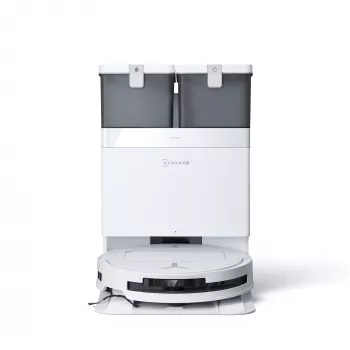 Robotas dulkių siurblys Ecovacs Deebot T50 Pro Omni — 185 min. veikimo laikas, 6400 mAh baterija, 3 L bazės dulkių talpa, D-ToF lidar navigacija, šlapias valymas, 9 mm įveikiama kliūtis