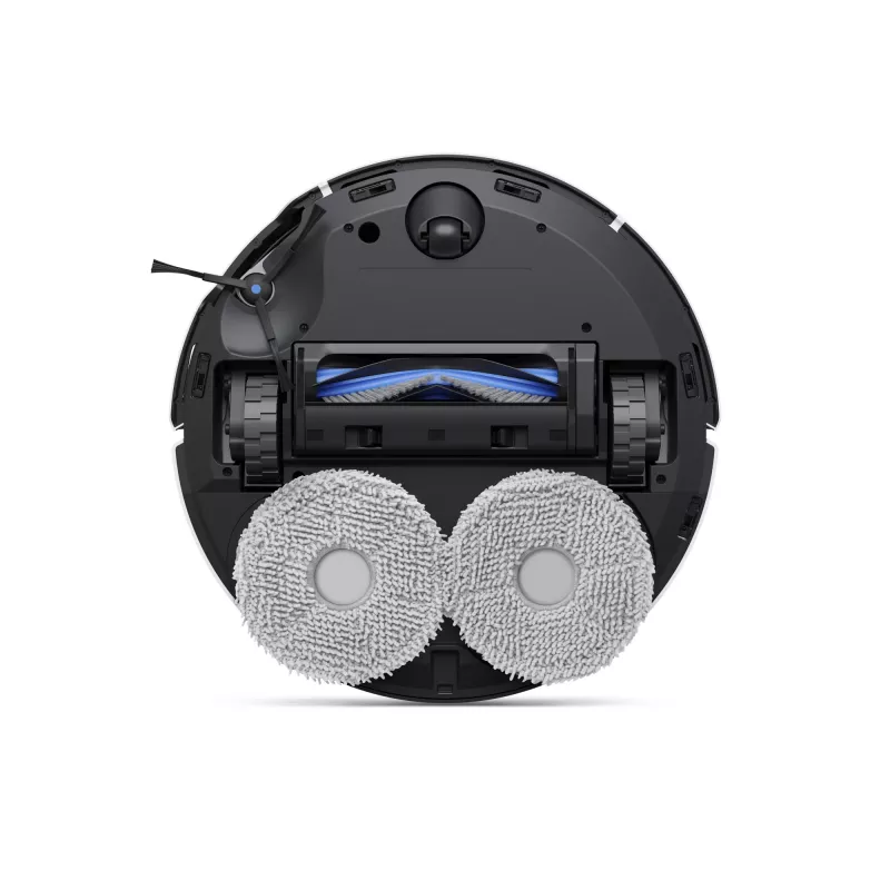 Robotas dulkių siurblys Ecovacs Deebot T50 Pro Omni — 185 min. veikimo laikas, 6400 mAh baterija, 3 L bazės dulkių talpa, D-ToF lidar navigacija, šlapias valymas, 9 mm įveikiama kliūtis