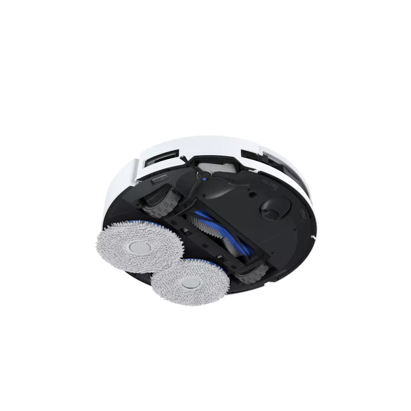 Robotas dulkių siurblys Ecovacs Deebot T50 Pro Omni — 185 min. veikimo laikas, 6400 mAh baterija, 3 L bazės dulkių talpa, D-ToF lidar navigacija, šlapias valymas, 9 mm įveikiama kliūtis