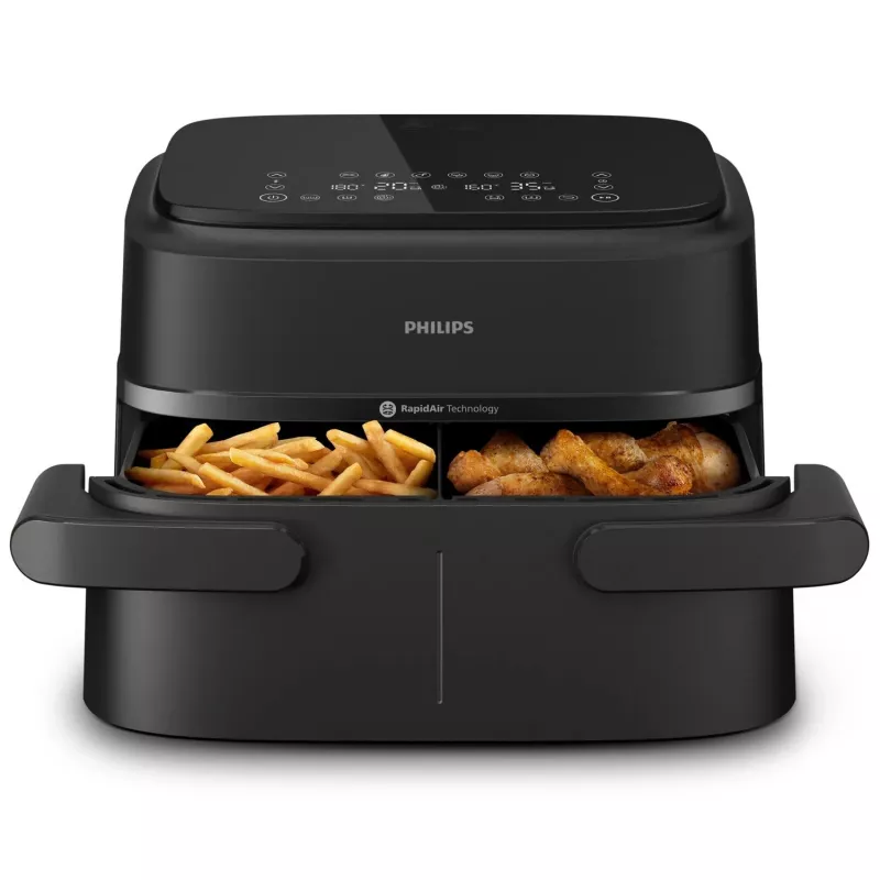 Philips 1000 serija NA150/00 gruzdintuvė Dviguba 7 L Laisvai pastatoma 2450 W Karšto oro gruzdintuvė Juoda