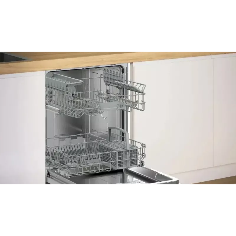 Įmontuojamas indaplovė Bosch Serie 4 SMV4HVX11E — 14 komplektų, pilno dydžio 60 cm, energijos klasė C