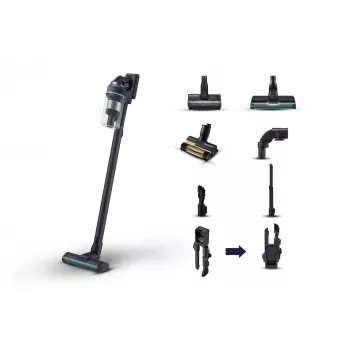 2-in-1 stick vacuum Samsung VS20C8524TB — cordless, 25.2V Li‑Ion, 60 min runtime, 210W motor, multi-cyclonic, LED brush