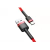 BASEUS pintas Cafule greito įkrovimo laidas - USB Type-A į Type-C 2A - 2m - raudonas (nailonas)