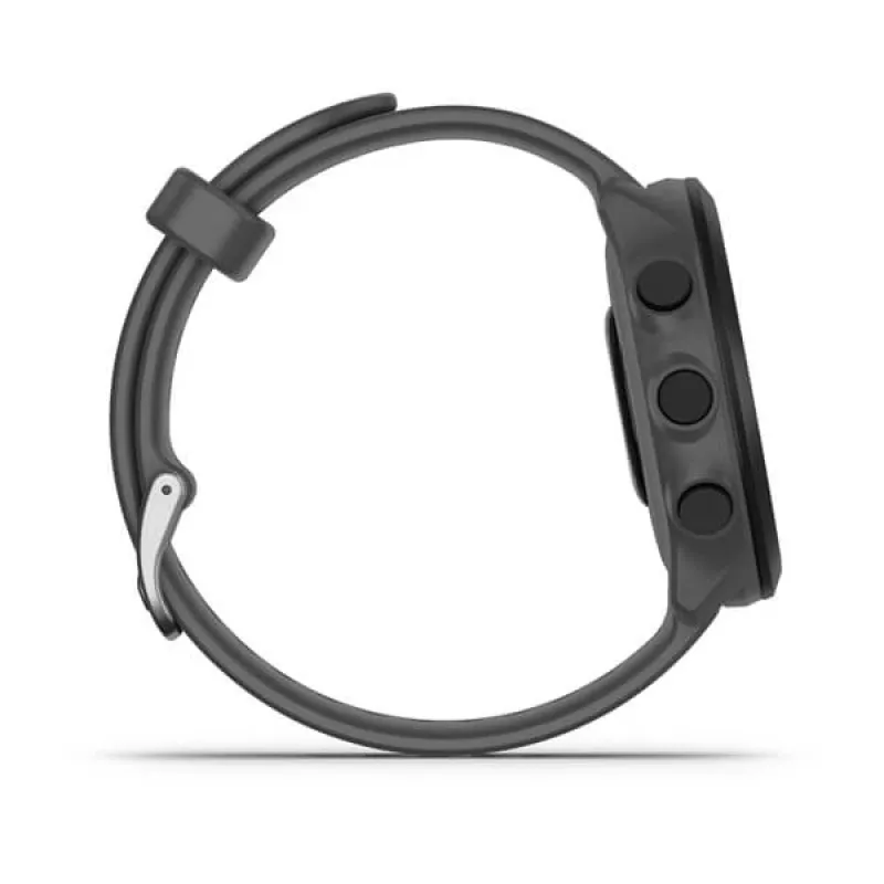 Išmanusis laikrodis GARMIN Forerunner 55, apvalus 42 mm korpusas, pilkos spalvos, silikoninis dirželis, GPS/GLONASS/Galileo, 5 ATM atsparumas vandeniui