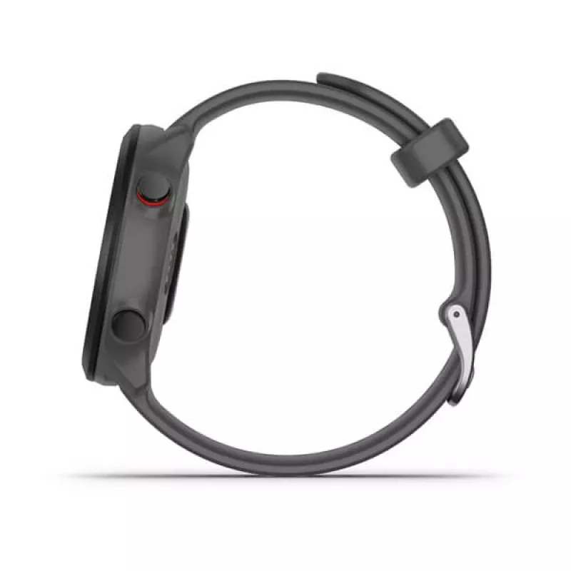 Išmanusis laikrodis GARMIN Forerunner 55, apvalus 42 mm korpusas, pilkos spalvos, silikoninis dirželis, GPS/GLONASS/Galileo, 5 ATM atsparumas vandeniui