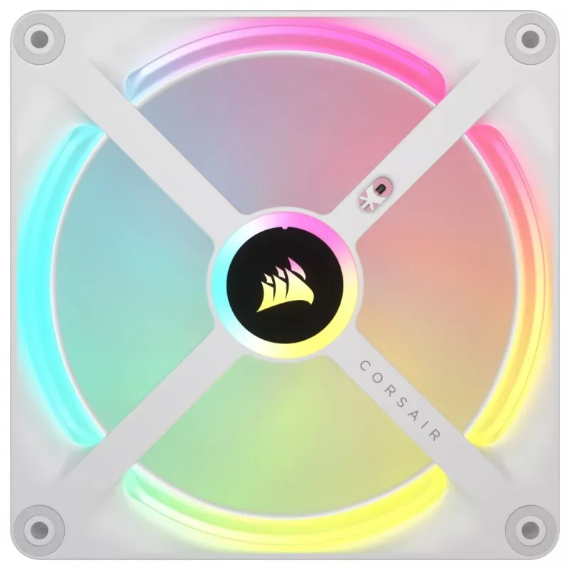 CORSAIR Qx RGB Series Icue Link Qx140 RGB White140mm Magnetic Dome RGB ventiliatoriaus plėtimo rinkinys