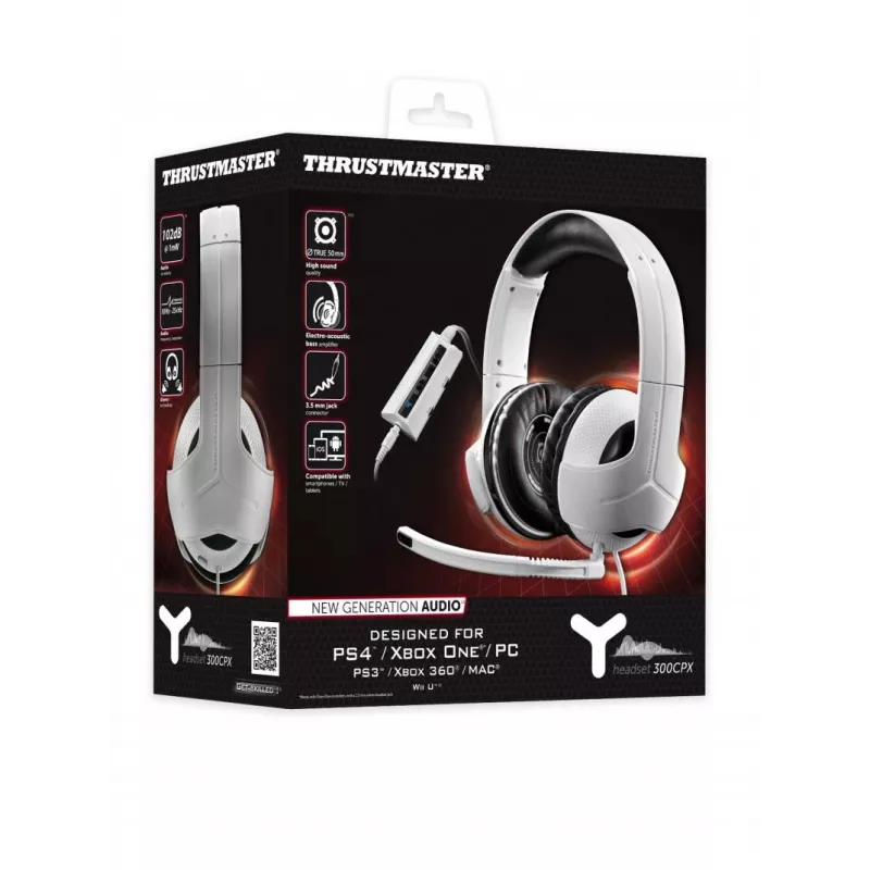 Thrustmaster Y-300CPX Ausinės laidinės galvos juosta žaidimams baltos