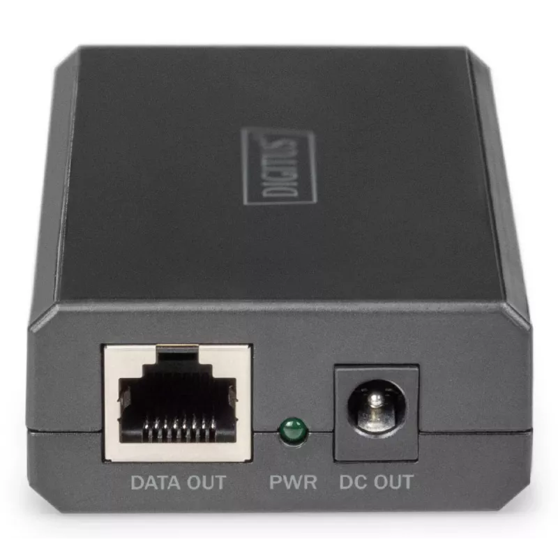 DIGITUS Gigabit Ethernet PoE skirstytuvas 802.3af/at/bt Išvestis: 12V/4.25A 24V/2.125A 51W