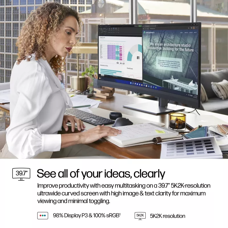 HP Series 7 Pro 39,7 col. 5K2K konferencinis monitorius-740pm