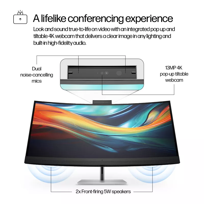HP Series 7 Pro 39,7 col. 5K2K konferencinis monitorius-740pm