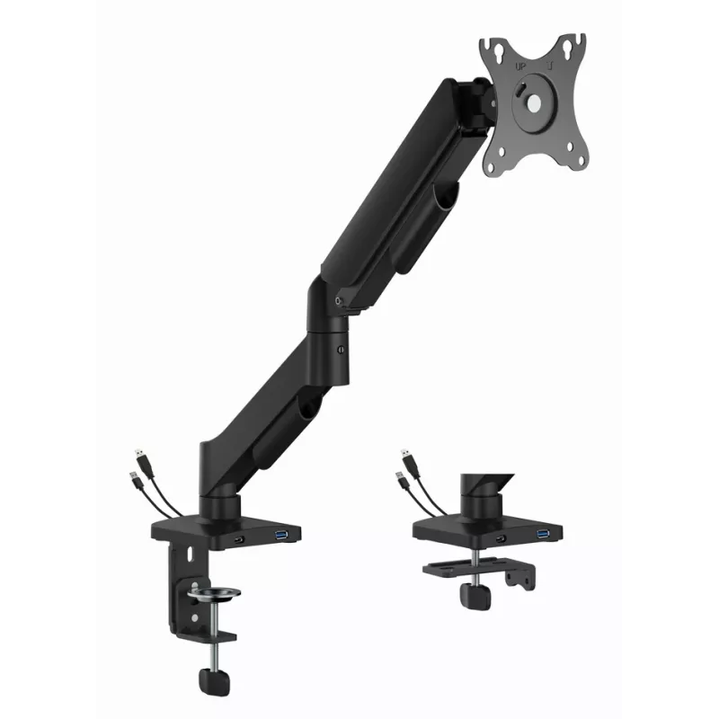 Stalinis monitoriaus laikiklis Gembird MA-DA1U-01 32 colių (81,3 cm) ekranams, maks. 9 kg, VESA 75x75–100x100, juodas