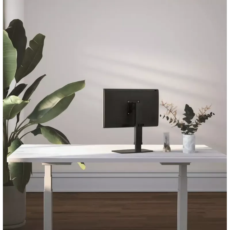Monitoriaus stalo stovas GEMBIRD MS-D1ST-02 — reguliuojamo aukščio, pilno judesio 17–32 colių ekranams, maks. 8 kg, VESA 75x75–100x100, juodas