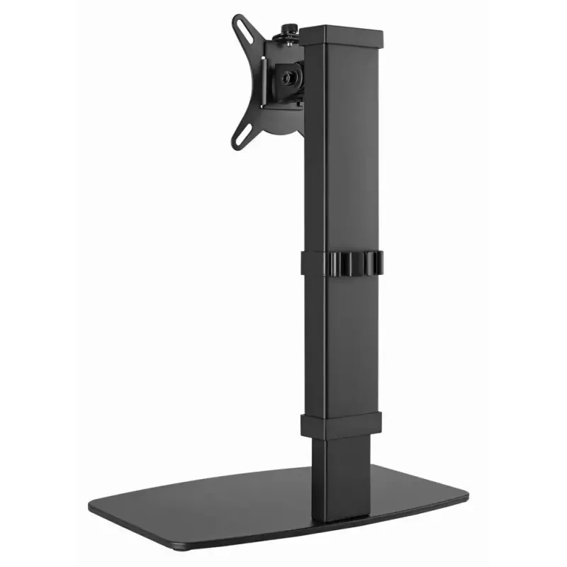 Monitoriaus stalo stovas GEMBIRD MS-D1ST-02 — reguliuojamo aukščio, pilno judesio 17–32 colių ekranams, maks. 8 kg, VESA 75x75–100x100, juodas