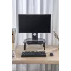 Monitoriaus stovas GEMBIRD MS-TABLE-D-01 — aukščio reguliuojamas darbastalio stovas su 1 stalčiumi, plieninis, 140 mm aukščio, skirtas 1 monitoriui, 20 kg talpos