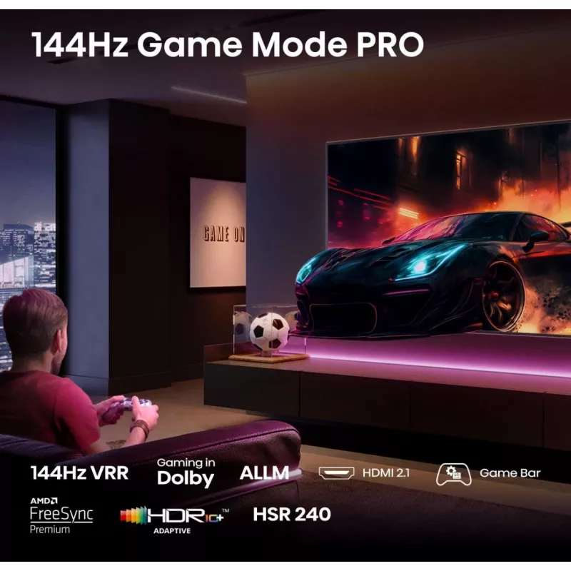 Hisense E7Q PRO 50E7Q PRO 127 cm (50 colių) 4K Ultra HD išmanusis televizorius su Wi-Fi, juodos spalvos