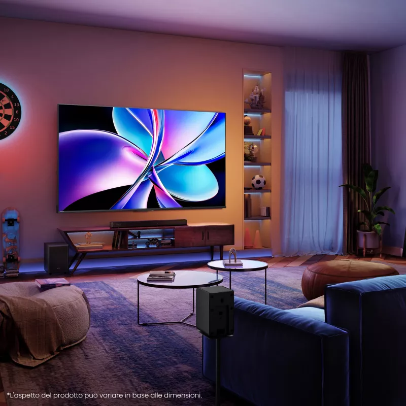 Hisense E7Q PRO 50E7Q PRO 127 cm (50 colių) 4K Ultra HD išmanusis televizorius su Wi-Fi, juodos spalvos