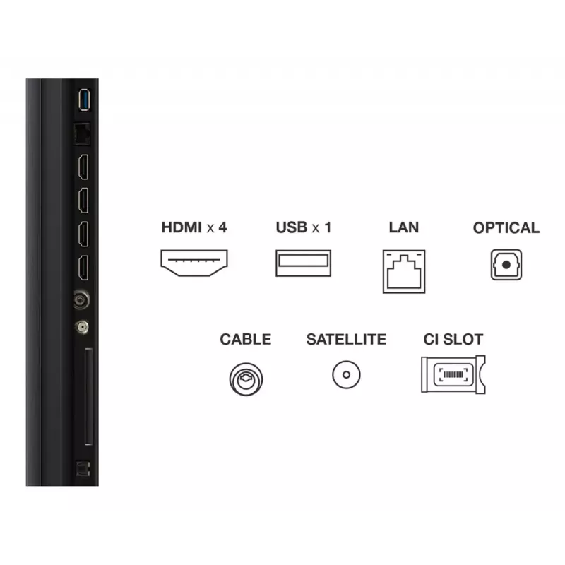 TCL 65C7K televizorius 165,1 cm (65 col.) 4K Ultra HD išmanusis televizorius „Wi-Fi“ metalinis 2600 cd/m²