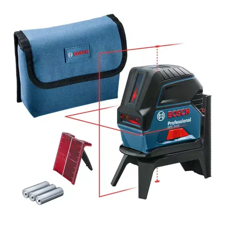 Bosch GCL 2-15 linijinis/taškinis nivelyras, 15 m, 650 nm (