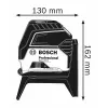 Bosch GCL 2-15 linijinis/taškinis nivelyras, 15 m, 650 nm (