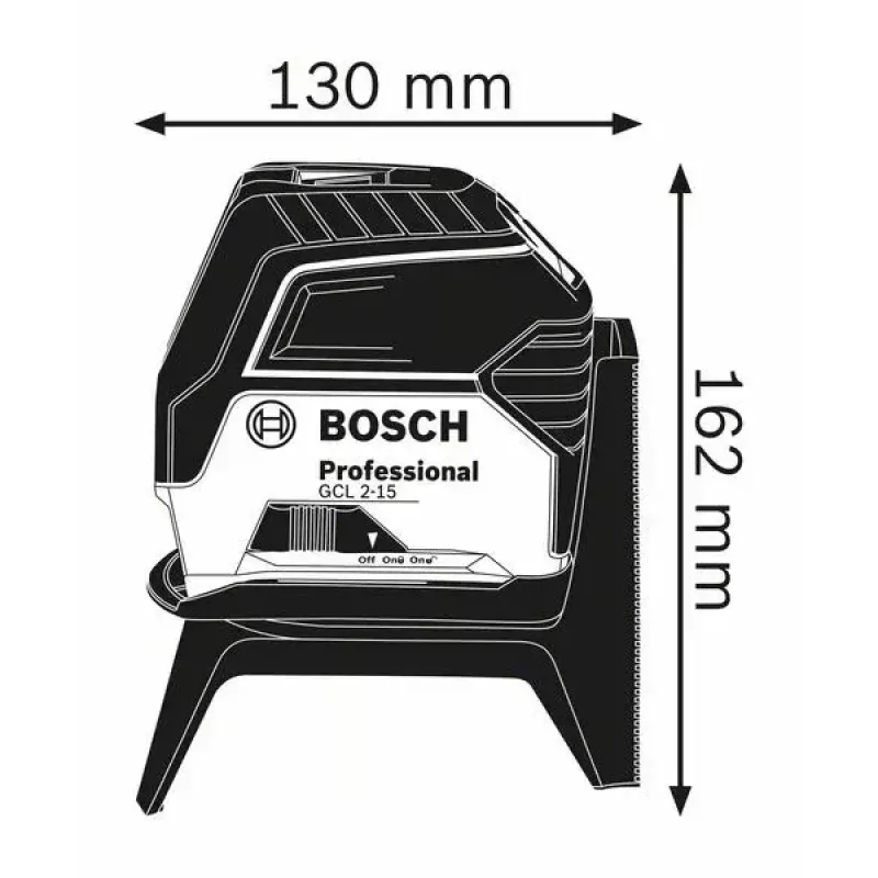 Bosch GCL 2-15 linijinis/taškinis nivelyras, 15 m, 650 nm (