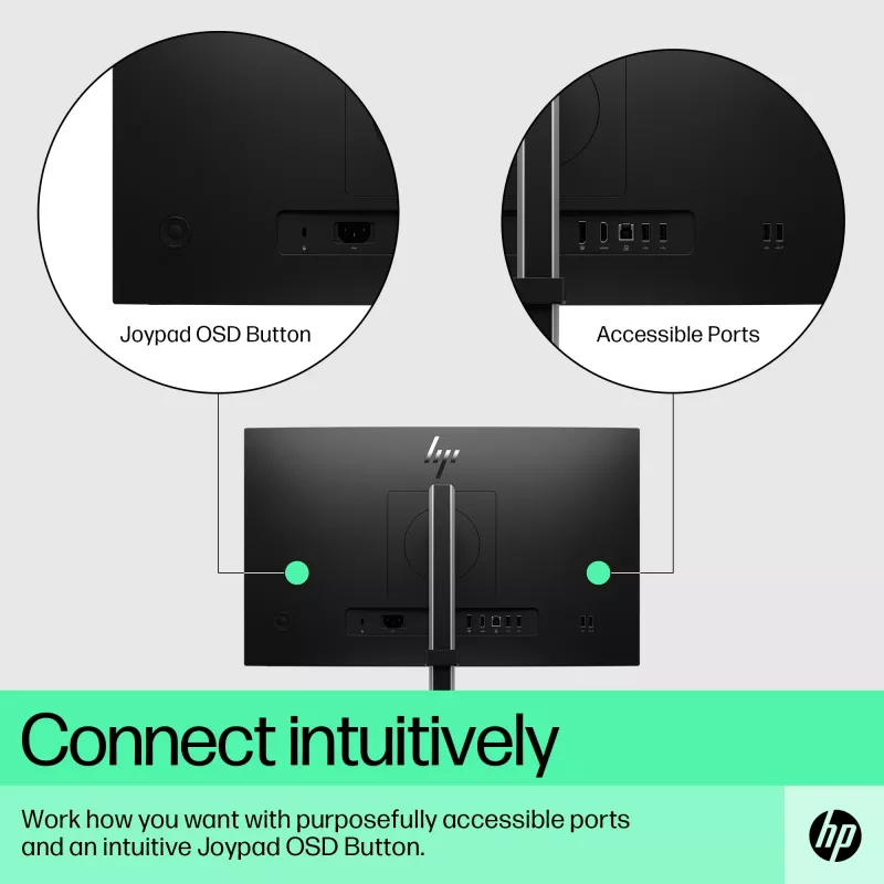 HP E-Series E22 G5 FHD Monitorius, 54,6 cm (21,5 colio), 1920 x 1080 pikselių, Full HD, LCD, 5 ms, juoda, sidabrinė