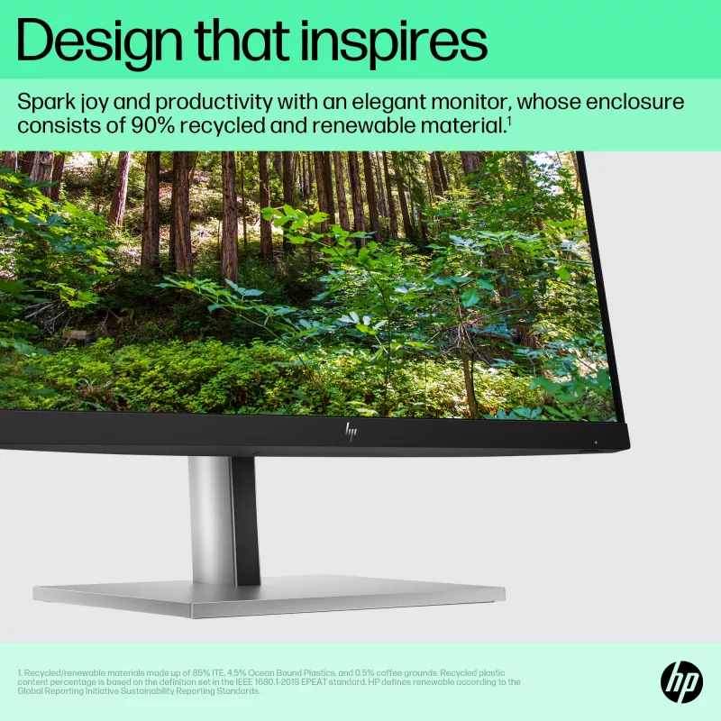 HP E-Series E22 G5 FHD Monitorius, 54,6 cm (21,5 colio), 1920 x 1080 pikselių, Full HD, LCD, 5 ms, juoda, sidabrinė