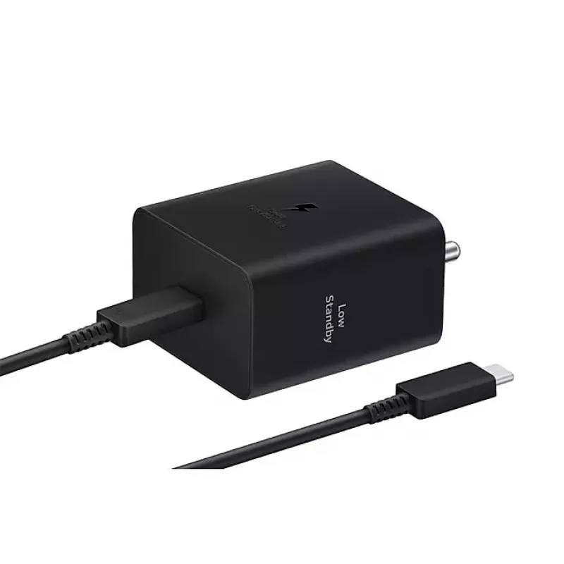 Sieninis įkroviklis Samsung EP-T4511 45W USB‑C PD 3.0, 100–240 V, juodas, išmaniajam telefonui ir planšetei