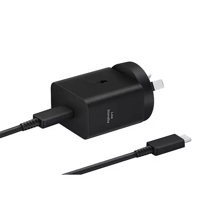 Sieninis įkroviklis Samsung EP-T4511 45W USB‑C PD 3.0, 100–240 V, juodas, išmaniajam telefonui ir planšetei