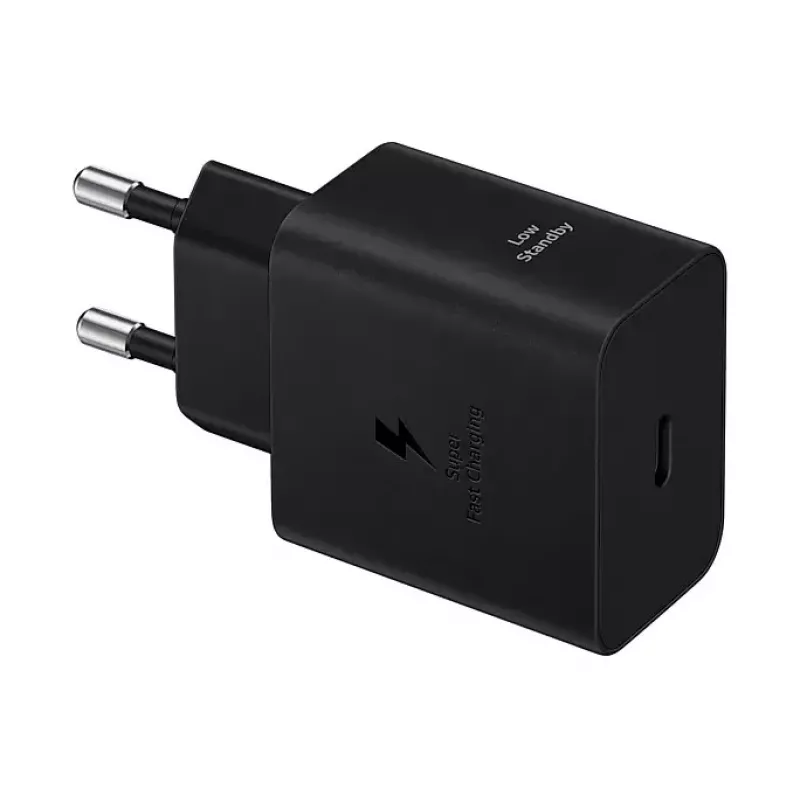 Sieninis įkroviklis Samsung EP-T4511 45W USB‑C PD 3.0, 100–240 V, juodas, išmaniajam telefonui ir planšetei
