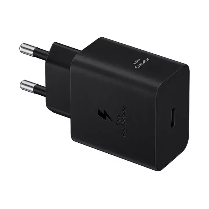 Sieninis įkroviklis Samsung EP-T4511 45W USB‑C PD 3.0, 100–240 V, juodas, išmaniajam telefonui ir planšetei