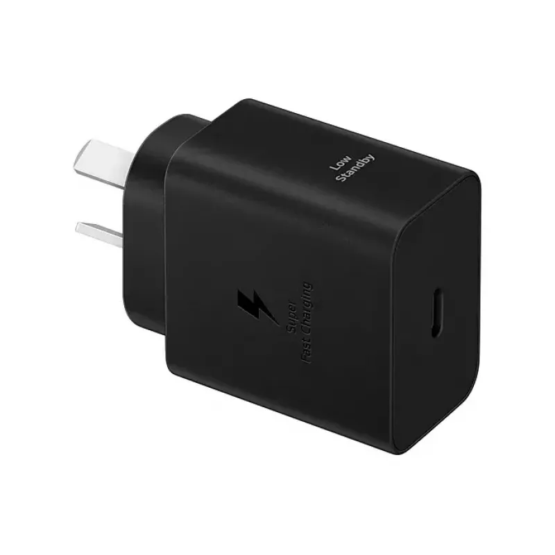 Sieninis įkroviklis Samsung EP-T4511 45W USB‑C PD 3.0, 100–240 V, juodas, išmaniajam telefonui ir planšetei