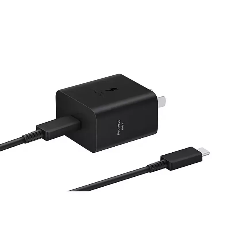 Sieninis įkroviklis Samsung EP-T4511 45W USB‑C PD 3.0, 100–240 V, juodas, išmaniajam telefonui ir planšetei