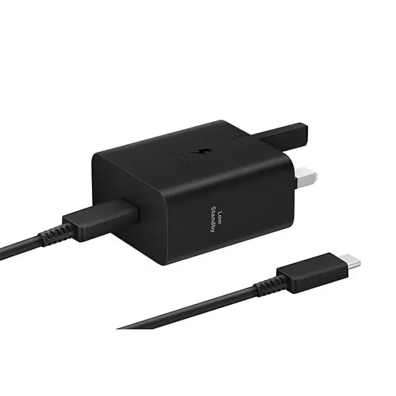 Sieninis įkroviklis Samsung EP-T4511 45W USB‑C PD 3.0, 100–240 V, juodas, išmaniajam telefonui ir planšetei