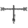 Monitor mount TECHLY ICA-LCD-382-D for 2 displays, desk clamp, up to 27 inch, 20 kg, VESA 75x75–100x100, Juoda