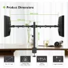 Monitor mount TECHLY ICA-LCD-382-D for 2 displays, desk clamp, up to 27 inch, 20 kg, VESA 75x75–100x100, Juoda