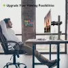 Monitor mount TECHLY ICA-LCD-382-D for 2 displays, desk clamp, up to 27 inch, 20 kg, VESA 75x75–100x100, Juoda