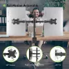 Monitor mount TECHLY ICA-LCD-382-D for 2 displays, desk clamp, up to 27 inch, 20 kg, VESA 75x75–100x100, Juoda