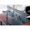 Monitor mount TECHLY ICA-LCD-382-D for 2 displays, desk clamp, up to 27 inch, 20 kg, VESA 75x75–100x100, Juoda