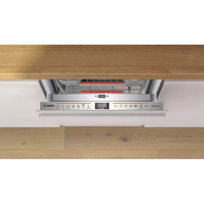 Įmontuojamas indaplovė Bosch Serie 6 SPV6EMX09E, siaura 45 cm, 10 komplektų, 6 programos, 44 dB, energijos klasė B