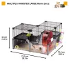 Graužikų narvas FERPLAST Multipla didelis žiurkėnams 107,5×37,5×42 cm, metalinis, juodas