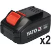 Kampinis šlifuoklis YATO YT-828295, belaidis 18 V, bešepetėlis, 125 mm diskas, 2x 4 Ah Li-Ion baterijos, 1,26 kg
