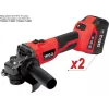 Kampinis šlifuoklis YATO YT-828295, belaidis 18 V, bešepetėlis, 125 mm diskas, 2x 4 Ah Li-Ion baterijos, 1,26 kg