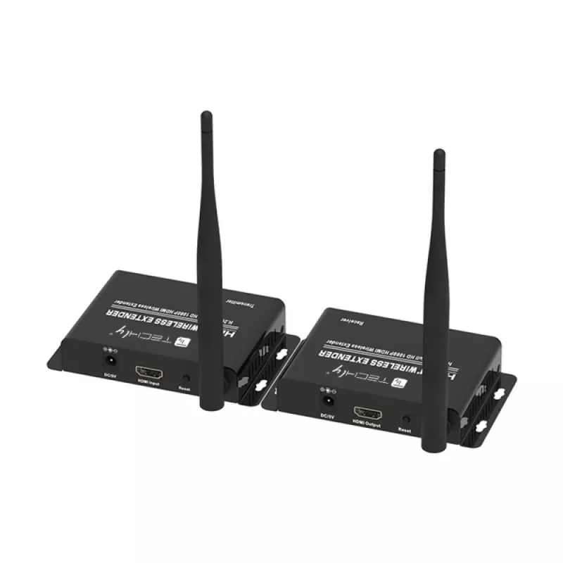 Techly IDATA HDMI-WL55 AV plėstuvas AV siųstuvas ir imtuvas Juoda
