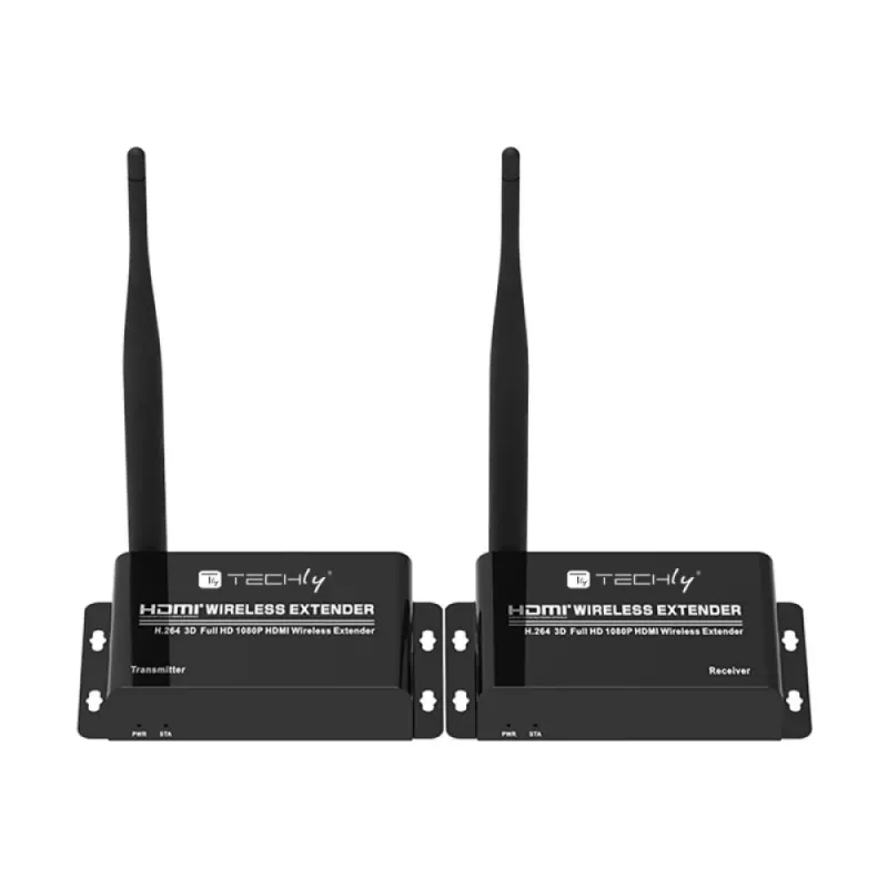 Techly IDATA HDMI-WL55 AV plėstuvas AV siųstuvas ir imtuvas Juoda
