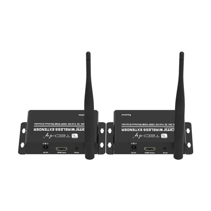 Techly IDATA HDMI-WL55 AV plėstuvas AV siųstuvas ir imtuvas Juoda